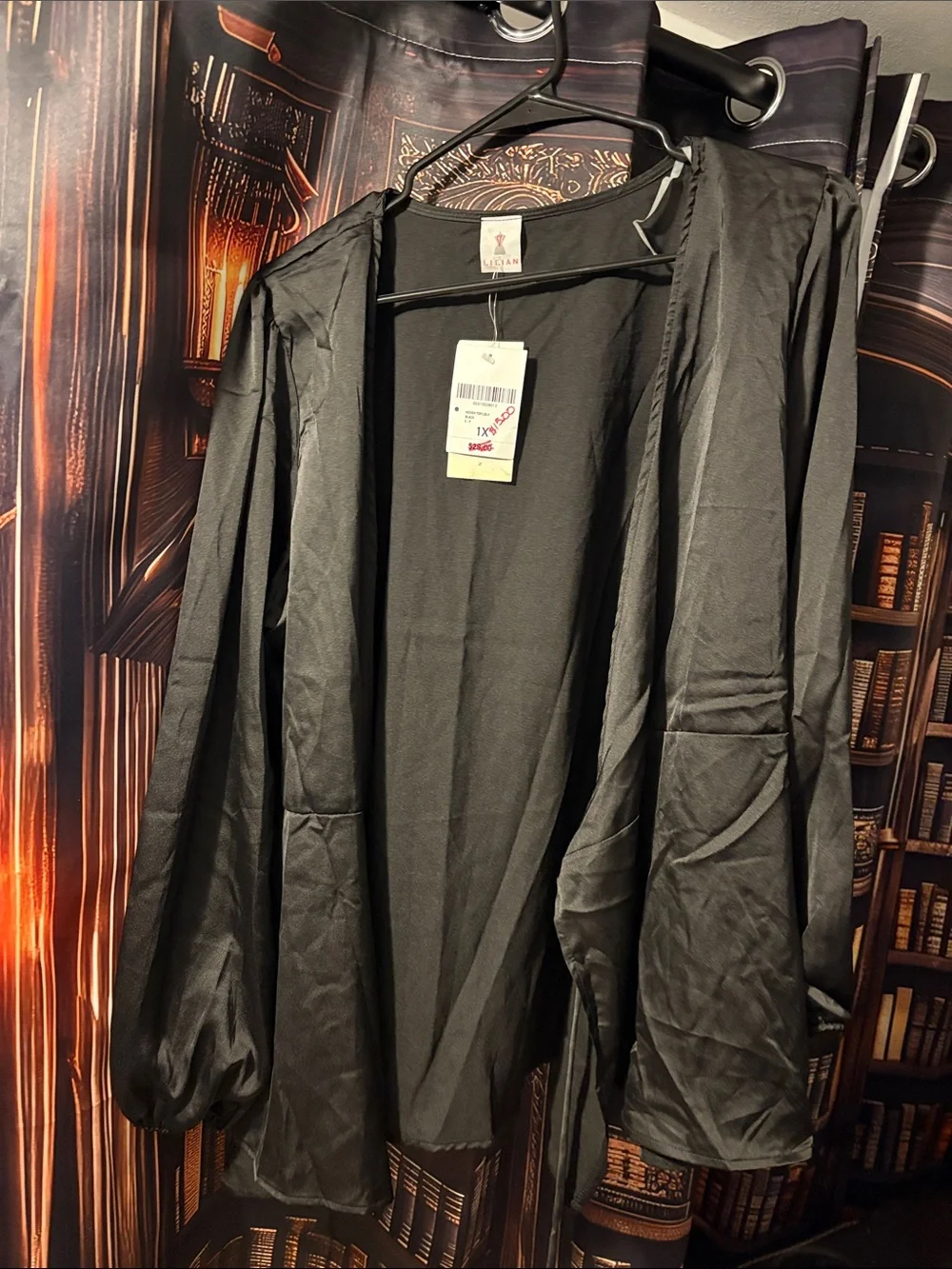 Forever 21 Black Open-Front Lightweight blouse